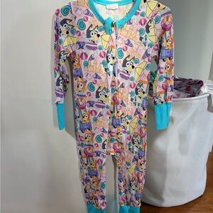 Colorful Cartoon Kids Footie Pajamas